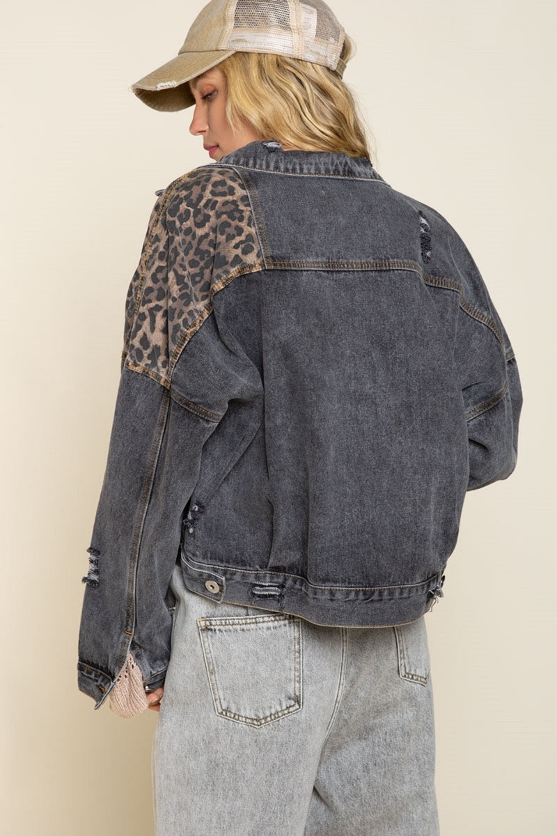 Jane Off Duty Leopard Denim Jacket