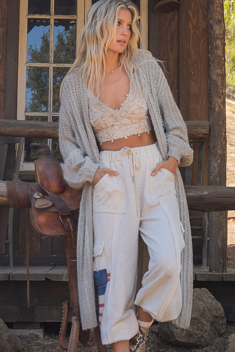 Slouchy Distressed Maxi Cardigan