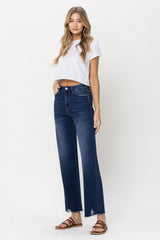 90's  Super High Rise Slim Wide Leg Ankle Jean