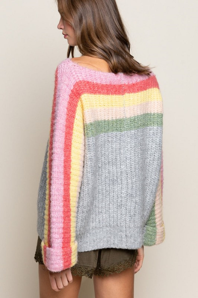 Cotton Candy Stripe  Sweater