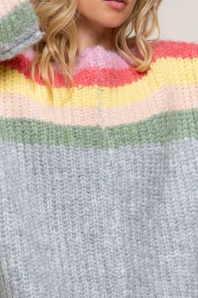 Cotton Candy Stripe  Sweater