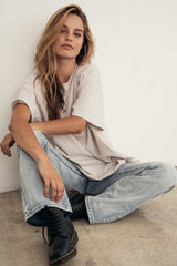 PIGMENT WASHED OVERSIZED RECYCLED COTTON T-SHIRT