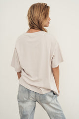 PIGMENT WASHED OVERSIZED RECYCLED COTTON T-SHIRT