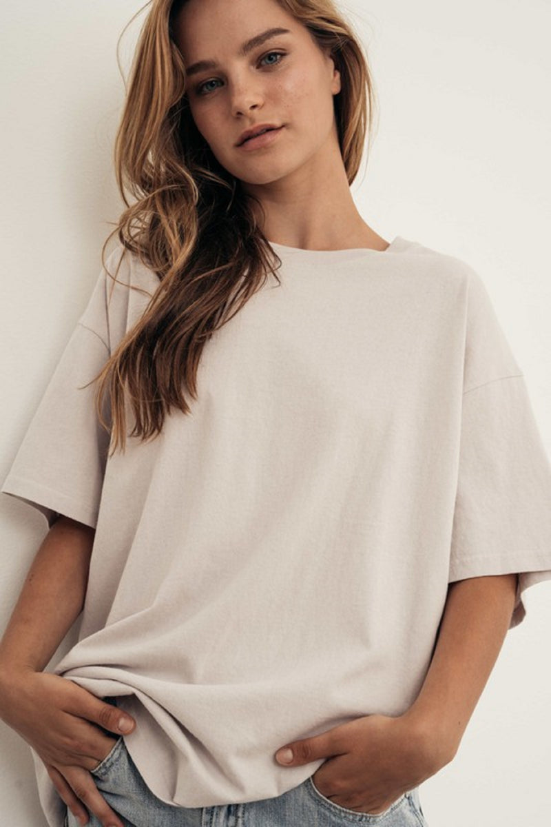 PIGMENT WASHED OVERSIZED RECYCLED COTTON T-SHIRT