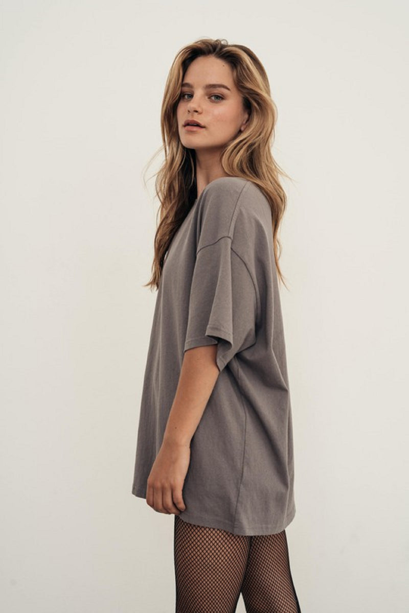 PIGMENT WASHED OVERSIZED RECYCLED COTTON T-SHIRT