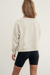 SOFT WASHED RAGLAN SLV RECYCLED COTTON SWEATSHIRT