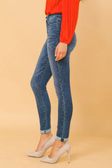 Jealous High Rise cuffed bottom denim pants