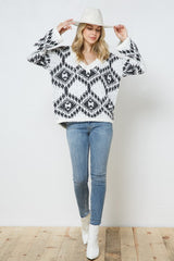 Aztec Lovers Pullover Sweater