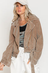 Teddy bear Corduroy biker Jacket