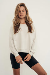 SOFT WASHED RAGLAN SLV RECYCLED COTTON SWEATSHIRT