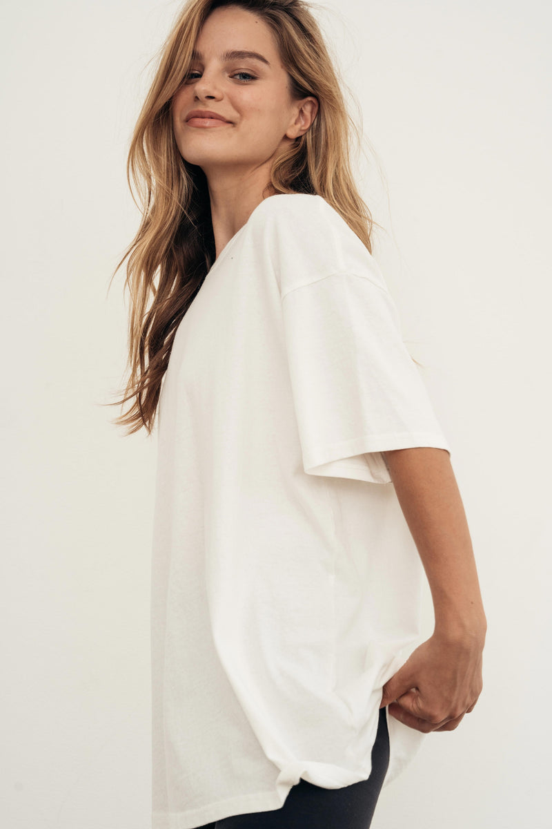 PIGMENT WASHED OVERSIZED RECYCLED COTTON T-SHIRT