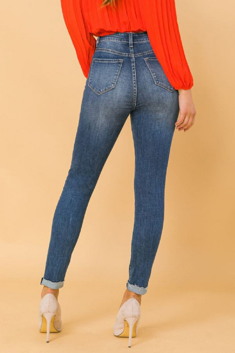 Jealous High Rise cuffed bottom denim pants