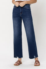 90's  Super High Rise Slim Wide Leg Ankle Jean