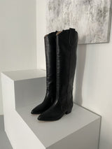 PRE-ORDER Faux Leather Exotic western knee high boots