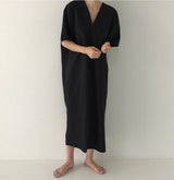 So Natural Linen kimono kaftan dress