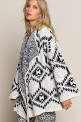 Aztec Lovers Popcorn sweater Cardigan